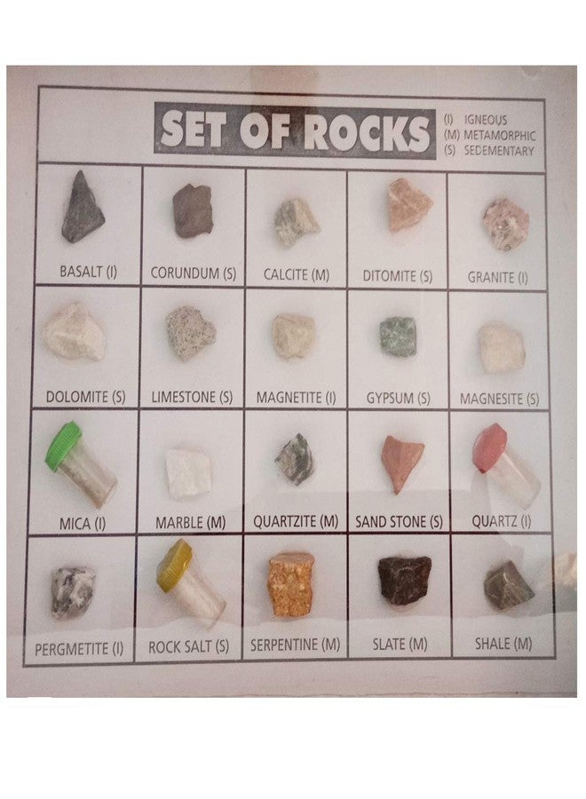 SquareDrop Set of Rocks with All Rocks Samples in Wooden Box - Chemistry - Physics Teaching Hands-On Tools for Students and Teachers - Image 3